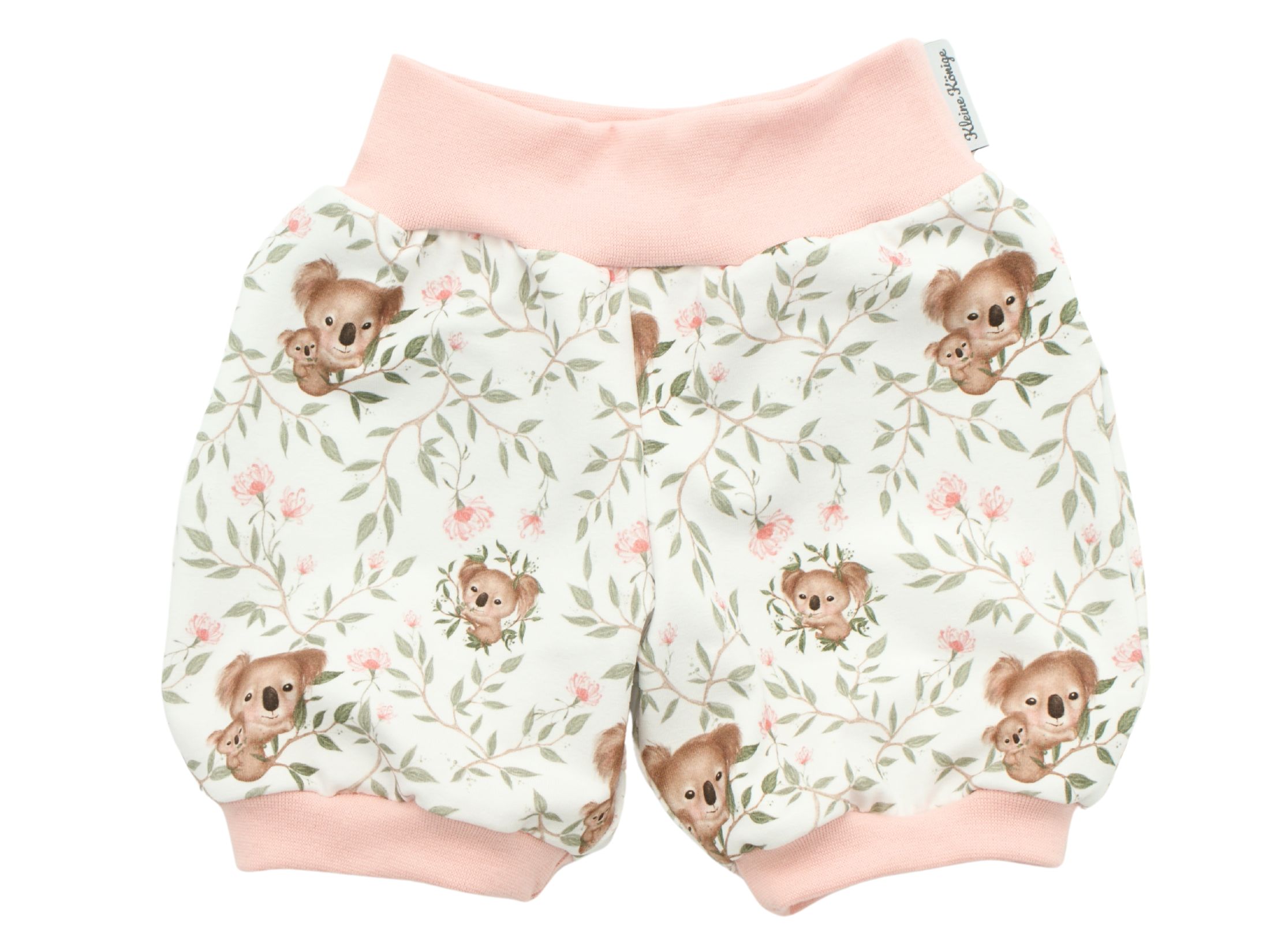 Kinder Sommer Shorts "Sweet Koalas" weiß altrosa