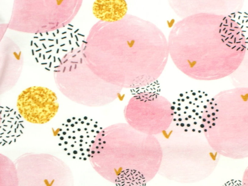 Baby Strampler Punkte "Glitter Dots" rosa gold