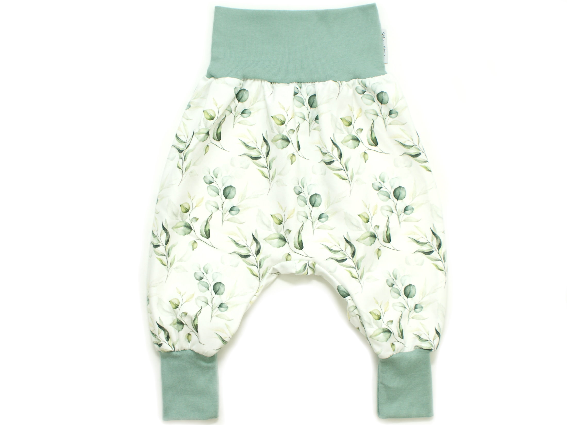 Kleine Könige Kurze Pumphose Baby Jungen Shorts · Modell Äffchen türkis braun · Ökotex 100 Zertifiziert · Größen 50-152