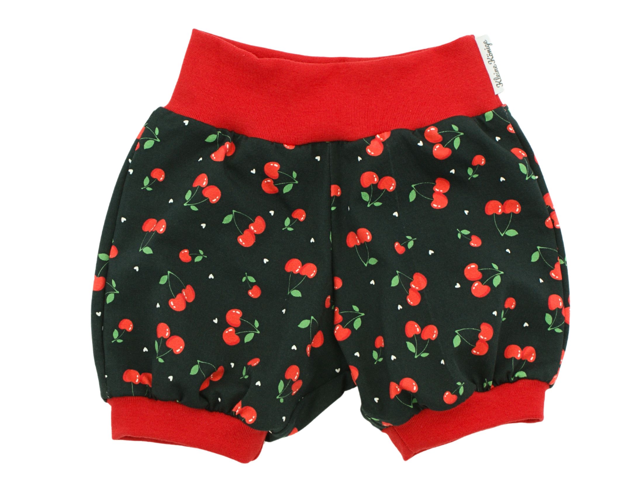 Kinder Sommer Shorts "Minikirschen" schwarz rot