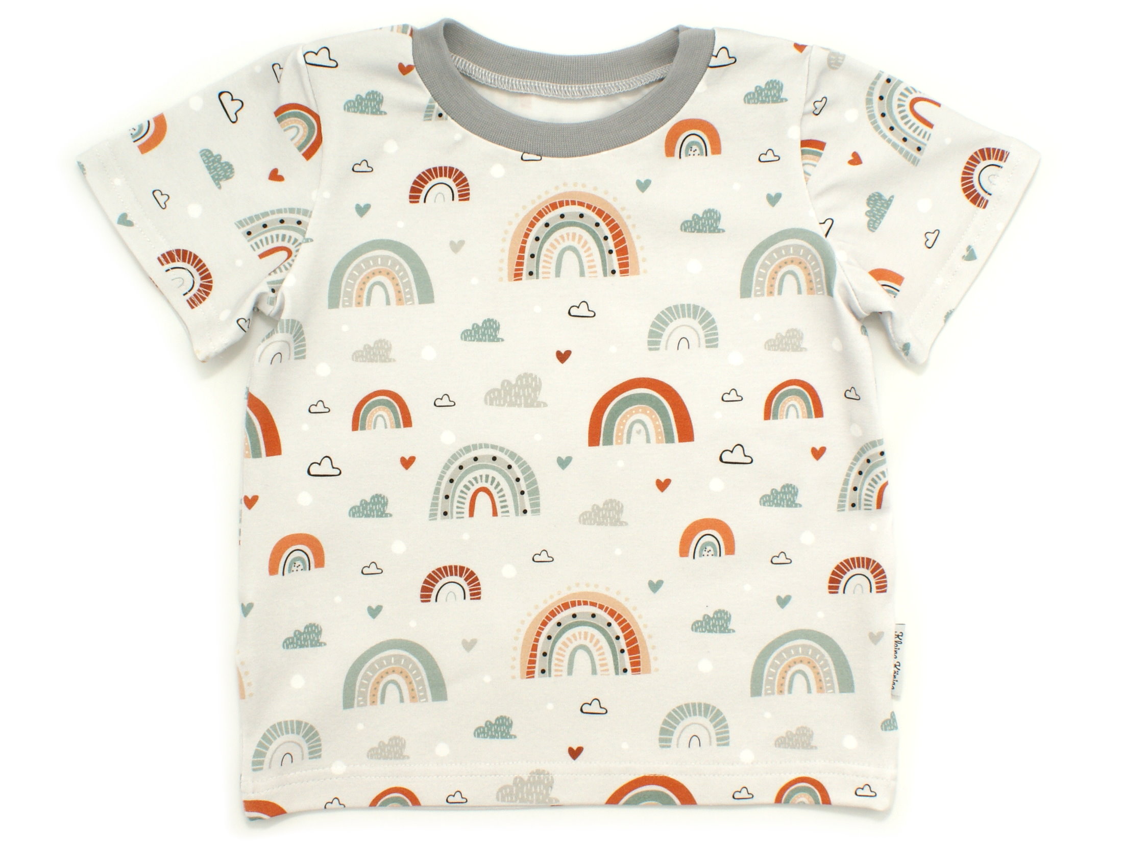 Kinder T-Shirt "Small Rainbows" rauchblau