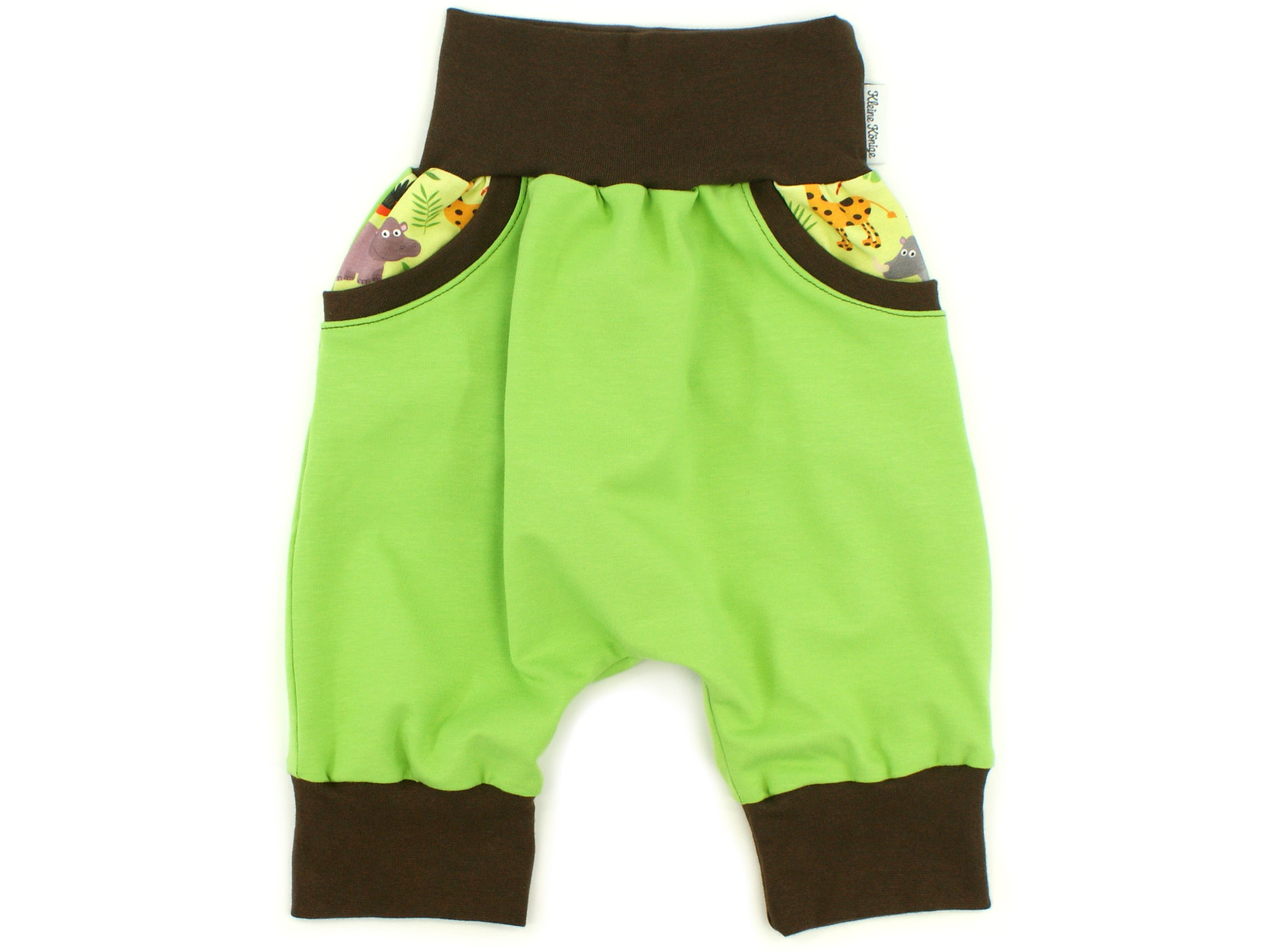 Kinder Bermuda-Shorts mit Taschen "Dschungeltiere" lemon braun