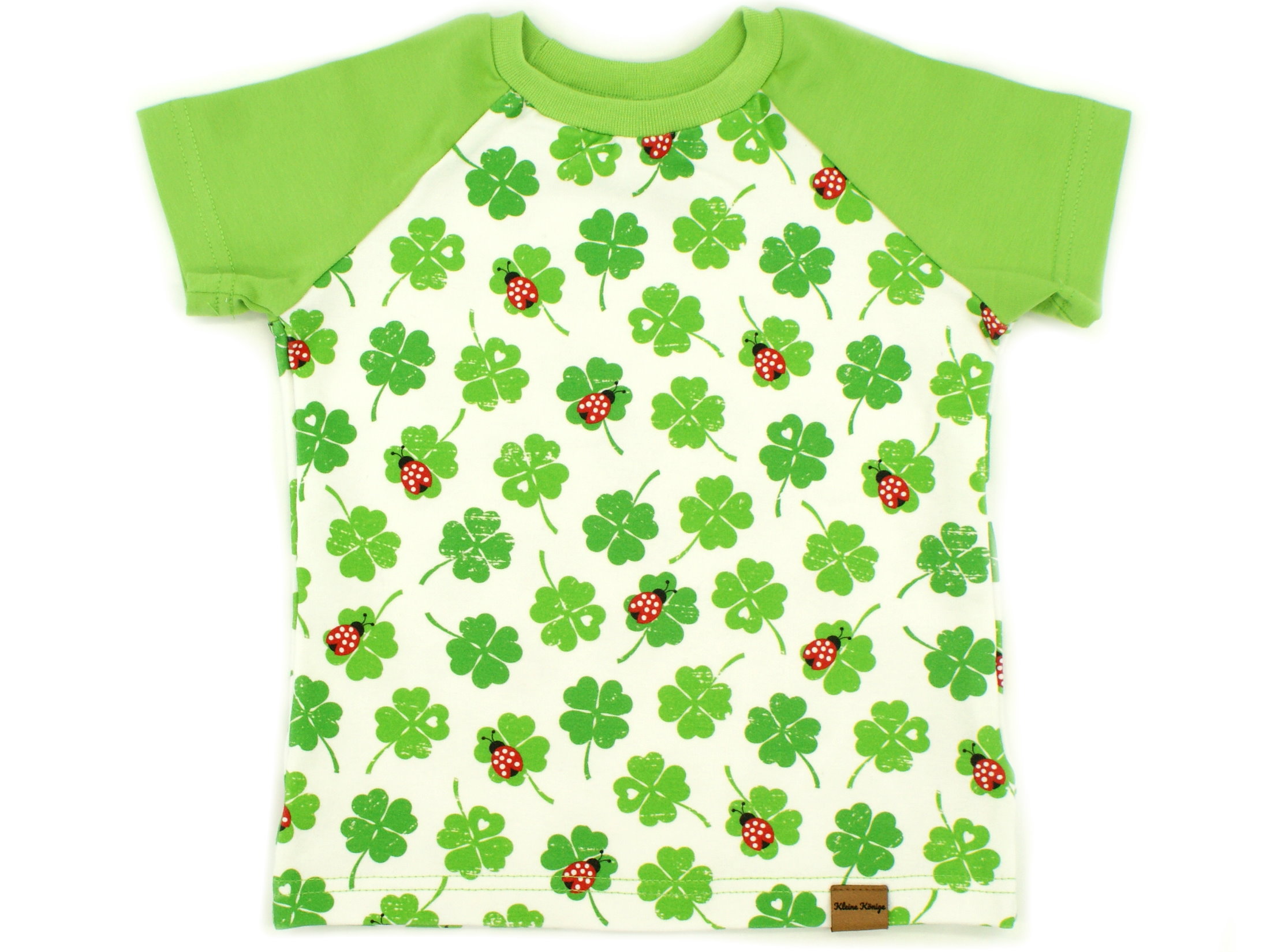 Kinder T-Shirt Glücksklee "Lucky Ladybug" lemon