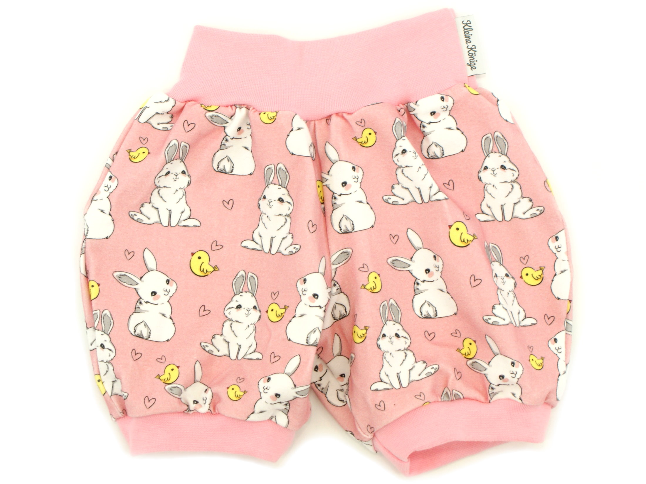 Kinder Sommer Shorts "Kleiner Hase" rosa 74/80