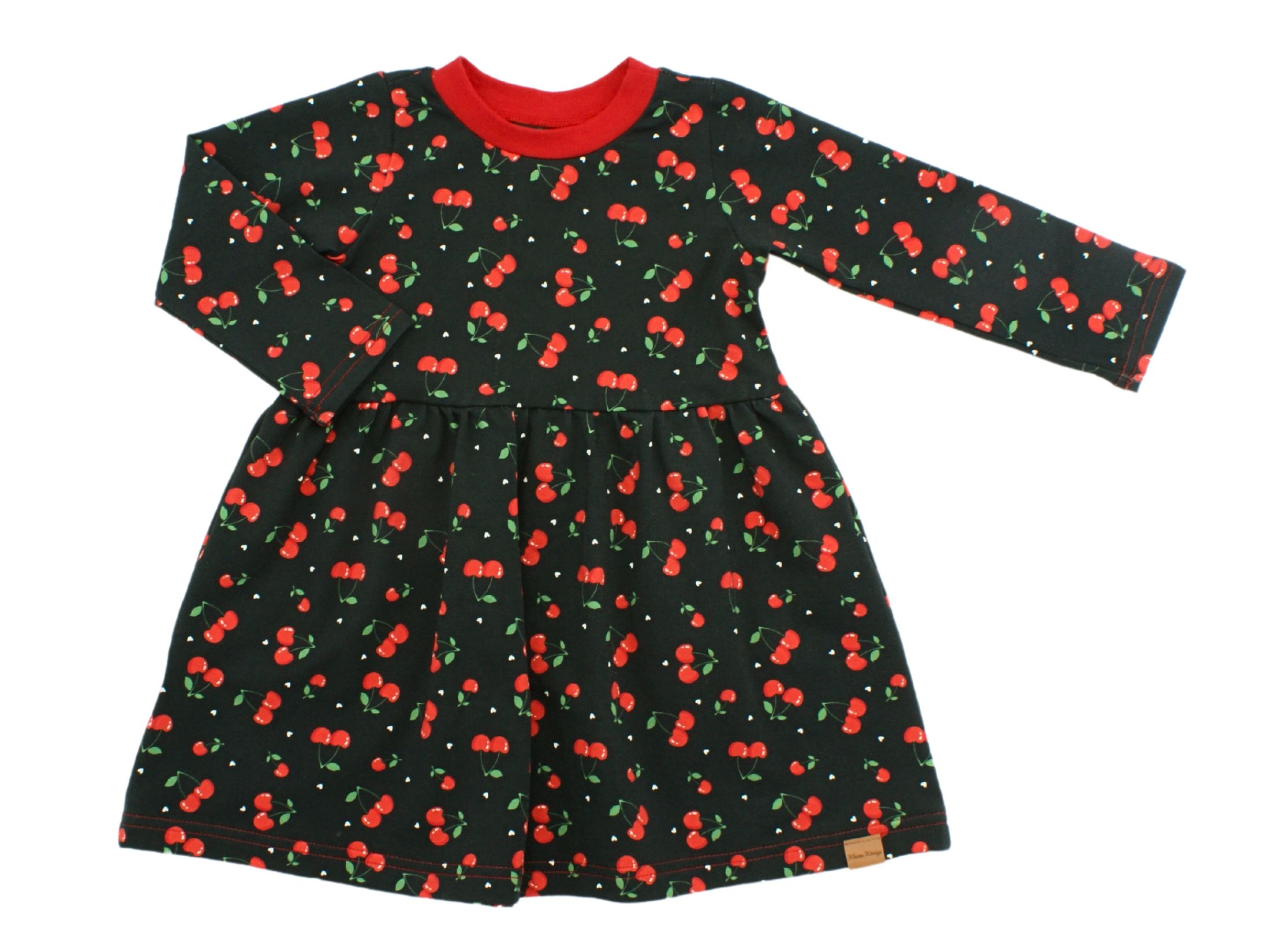 Kinderkleid Tunika "Minikirschen" schwarz rot