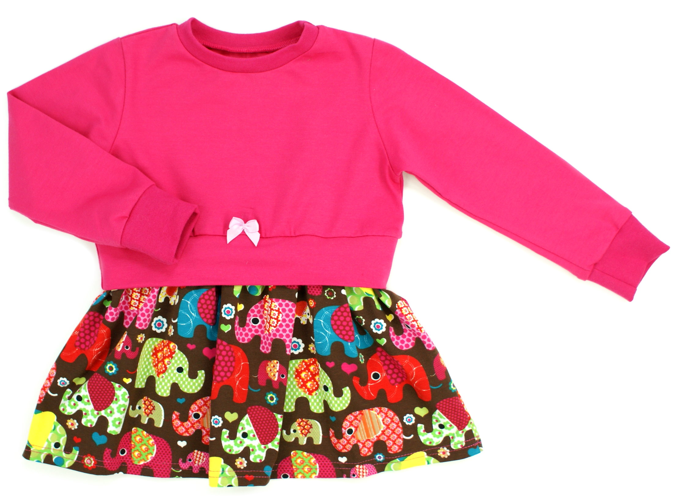 Girly Dress Kinderkleid "Elefantenparty" pink
