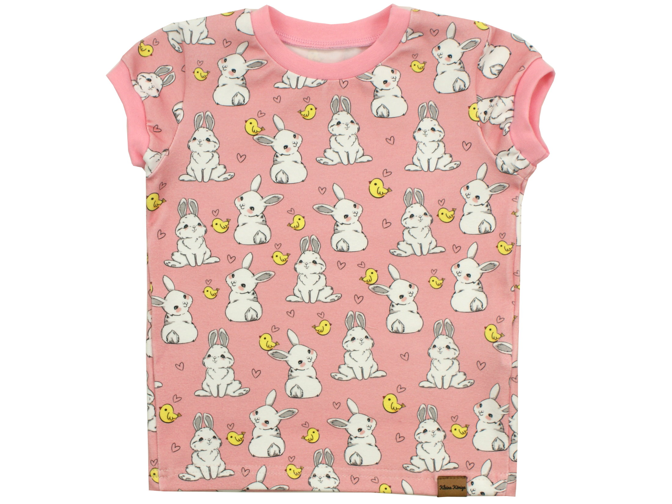 Kinder T-Shirt Allover "Kleiner Hase" rosa