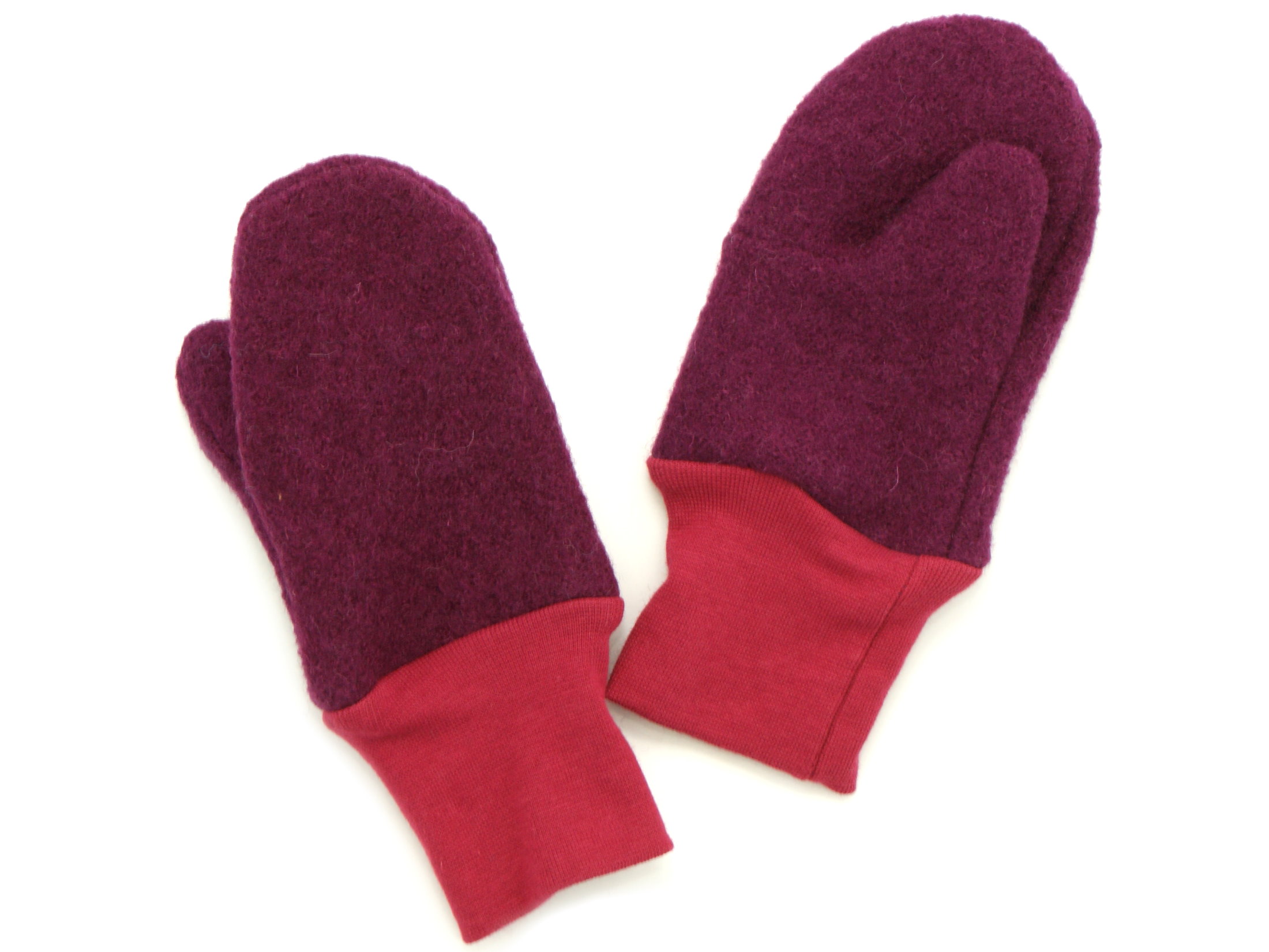 Wollwalk Handschuhe magenta  in Gr. 98/104
