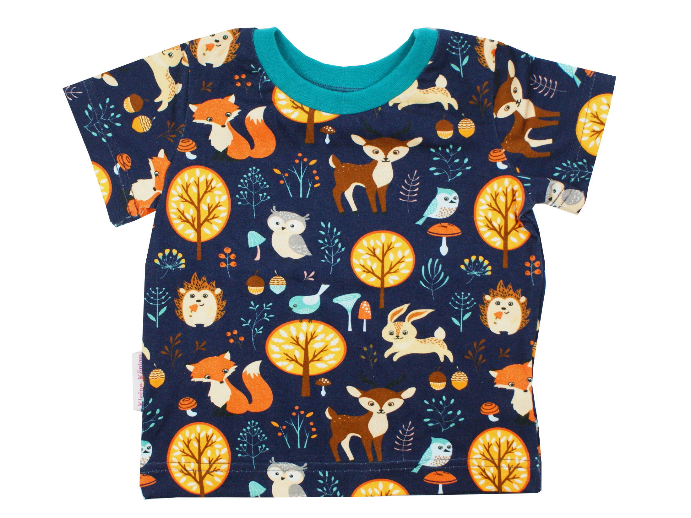 Kinder T-Shirt Fuchs, Reh "Forest Friends" marineblau