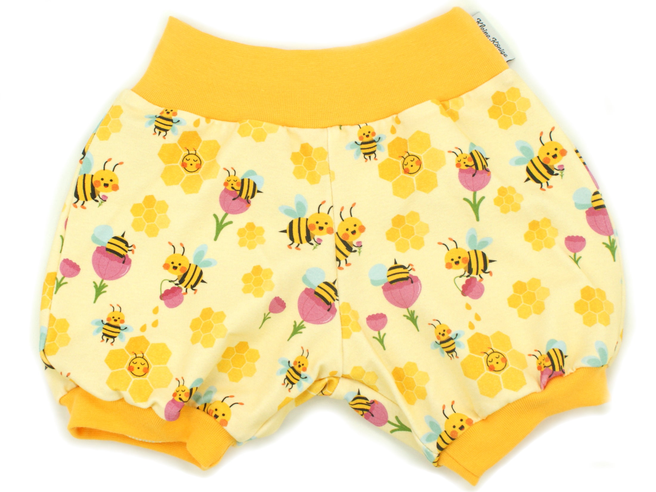Kinder Sommer Shorts Biene "Honey Bee" gelb