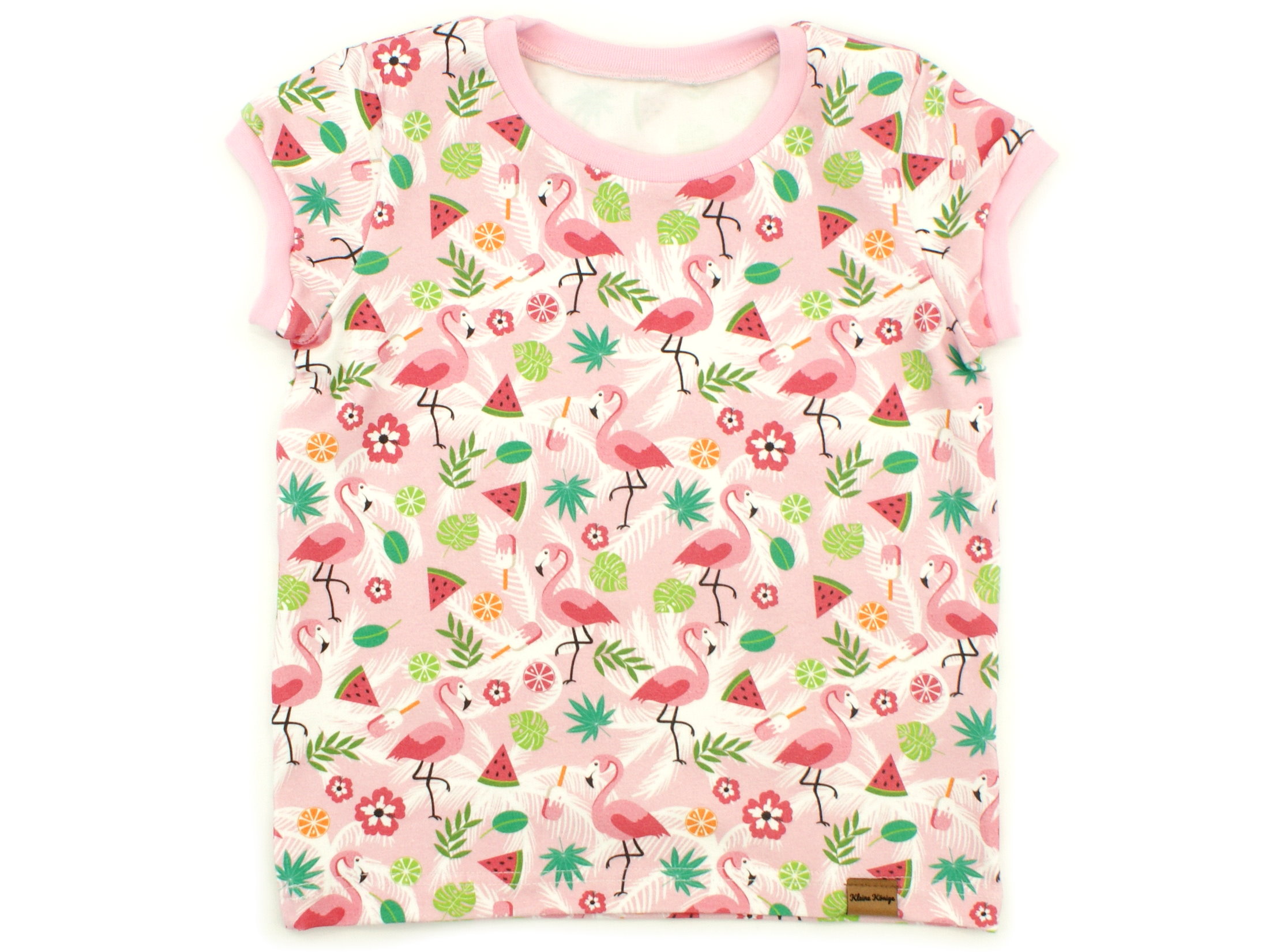 Kinder T-Shirt "Flamingo Dance" rosa weiß
