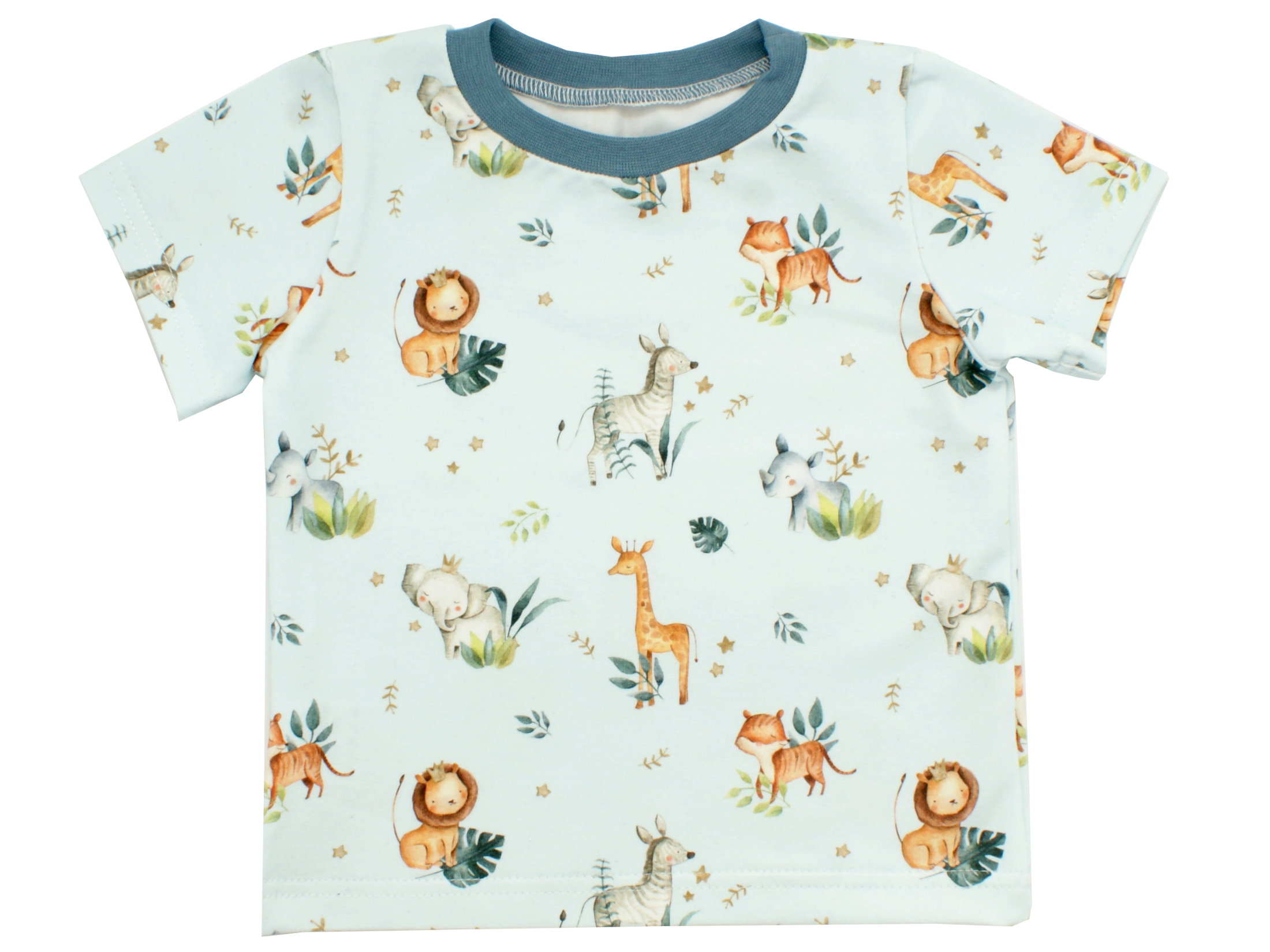 Kinder T-Shirt Tiere "Animal Kings" hellblau